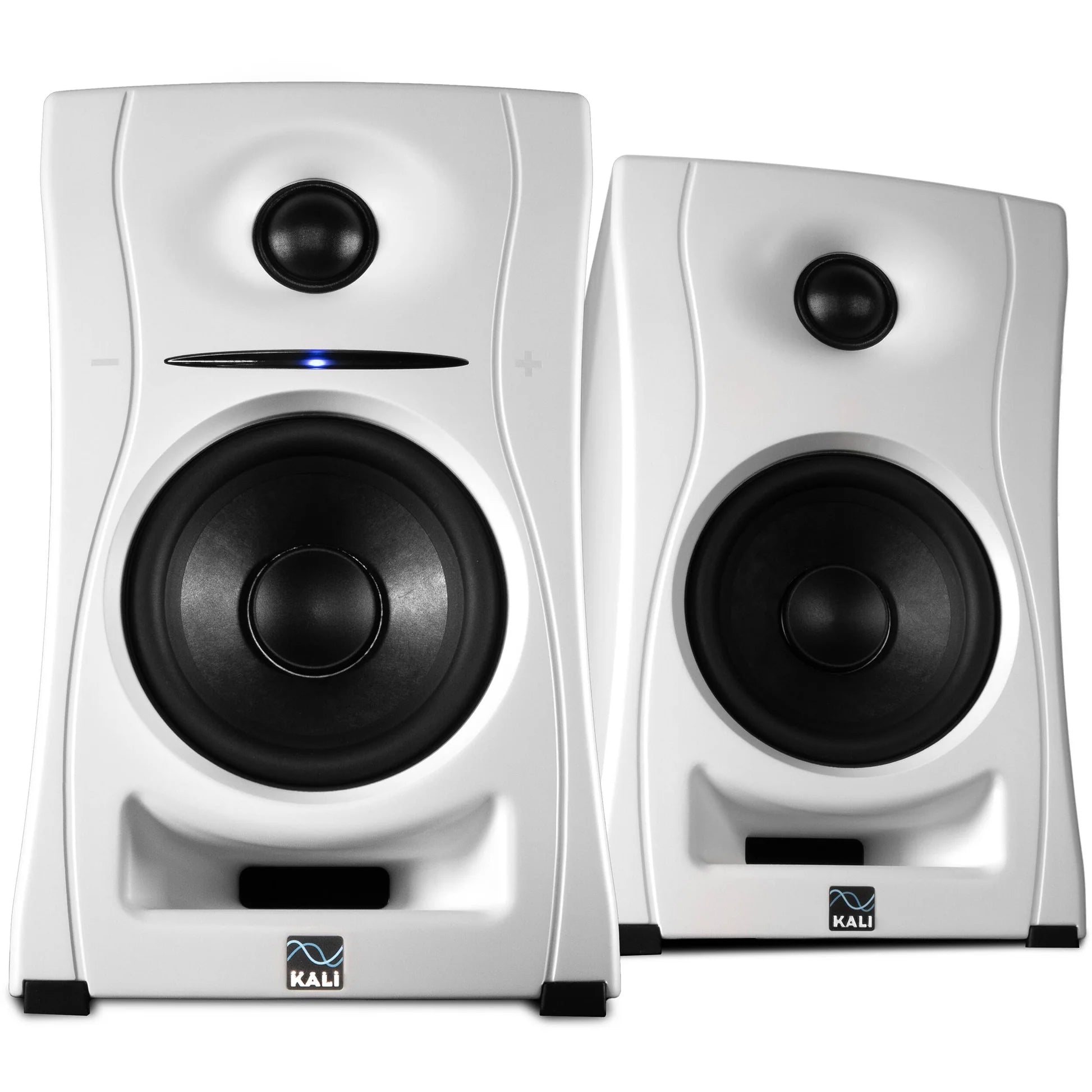 Kali Audio LP-UNF active nearfield monitors, black front view 4