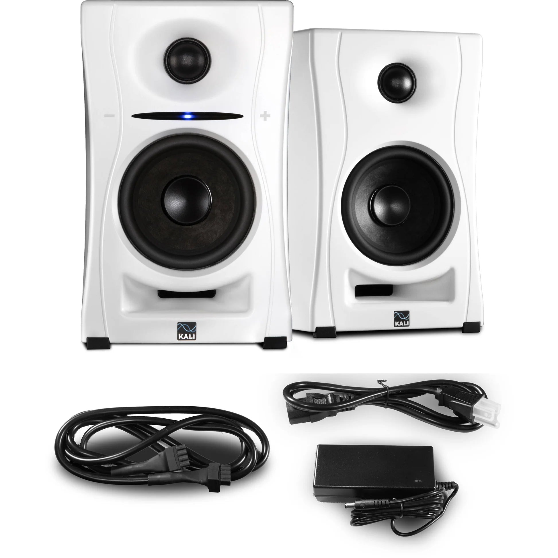Kali Audio LP-UNF active nearfield monitors, black front view 8
