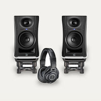 Kali Audio LP-UNF + IsoAcoustics ISO-155 + Audio-Technica ATH-M40x Desktop Monitoring Set