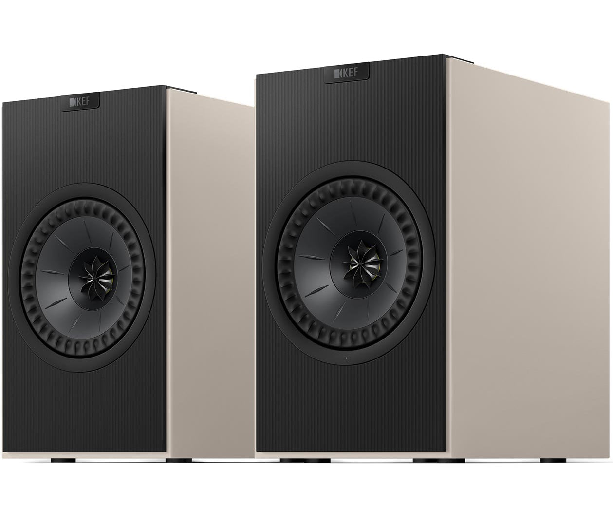 KEF Coda W active bookshelf speakers, detail view.