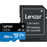 Lexar 633X microSDHC/SDXC (V30) R95/W45 256GB Memory Card (With Adapter)