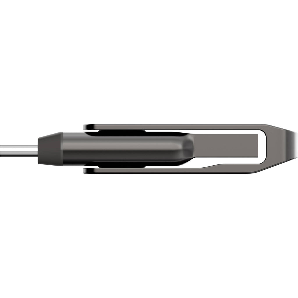 Lexar JumpDrive Dual Drive D400 USB stick, top view of swivel housing