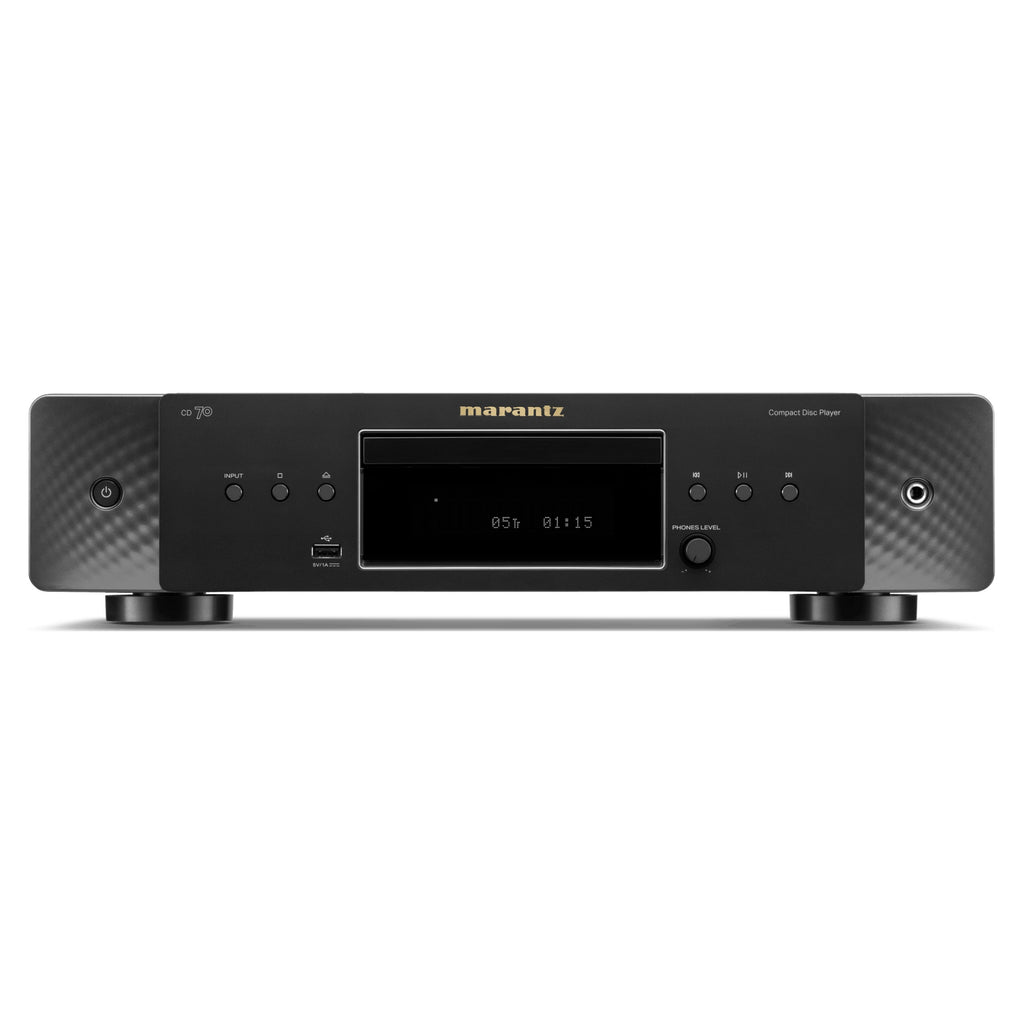 Marantz CD 70 Black, front panel with disc tray and USB input