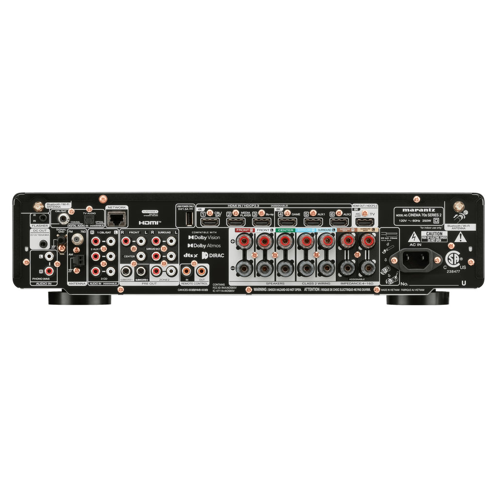 Marantz CINEMA 70s Series 2, Black, rear connections