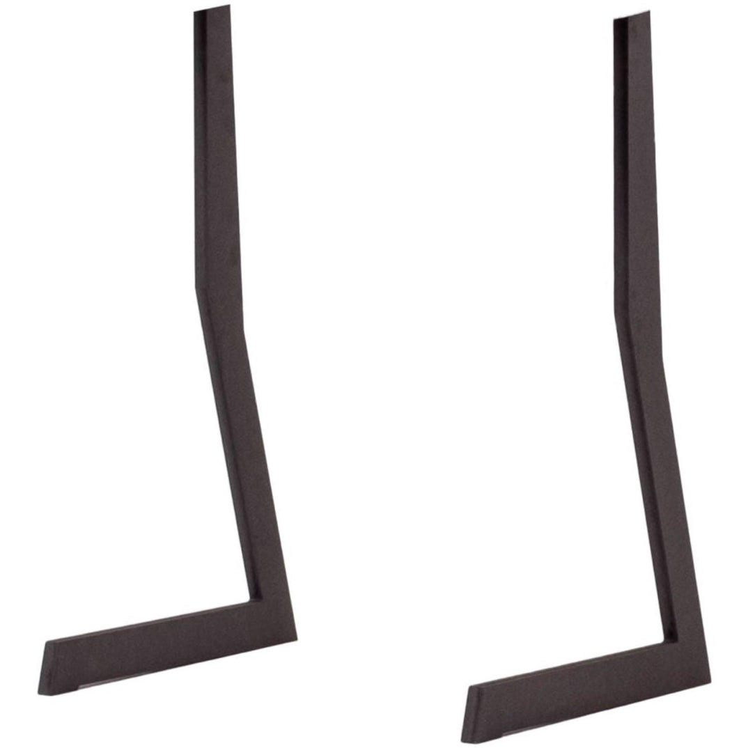 Black Megasonus POLYLEG acoustic panel leg set for Poly Series panels, featuring durable, adjustable supports for soundproofing.