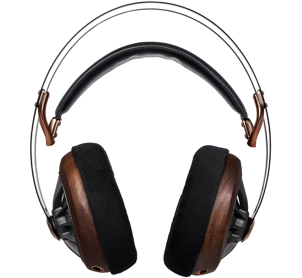 Meze Audio 109 Pro wired headphones, black, close-up detail.