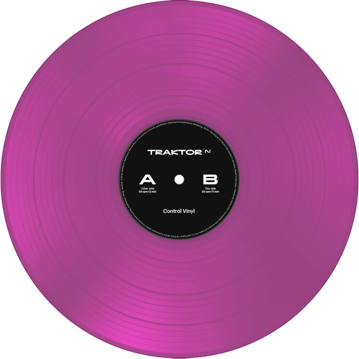 Native Instruments Traktor Control Vinyl timecode vinyls, pink alternate view 4