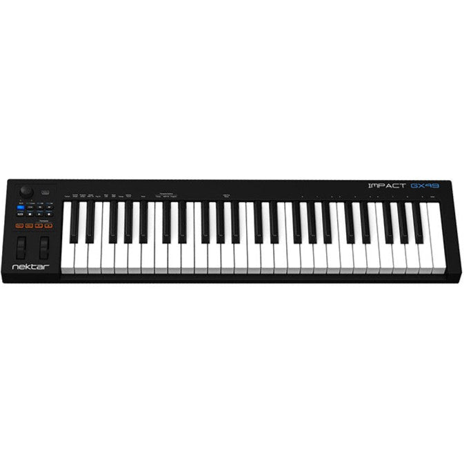 Nektar Impact GX49 49-key USB MIDI keyboard controller, close-up