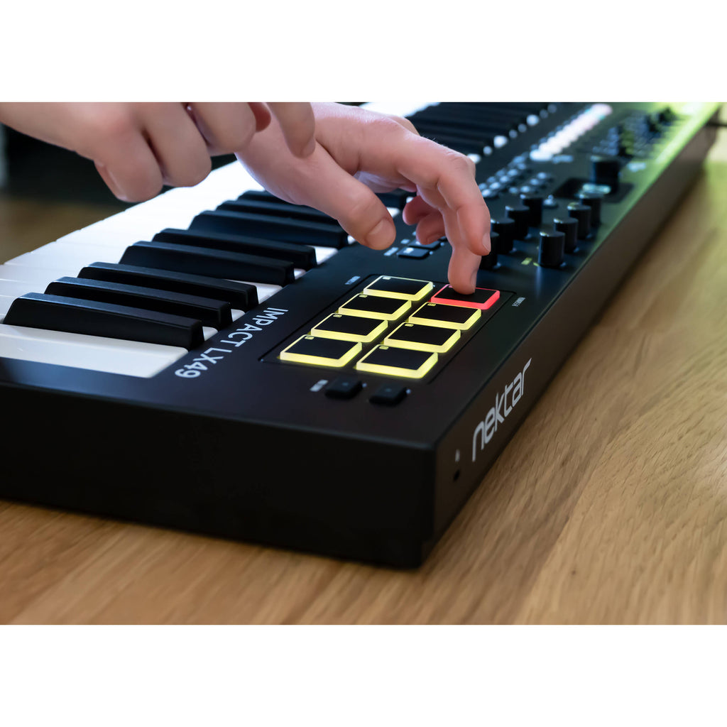 Nektar Impact LX49 MK3 MIDI keyboard, rear connectors