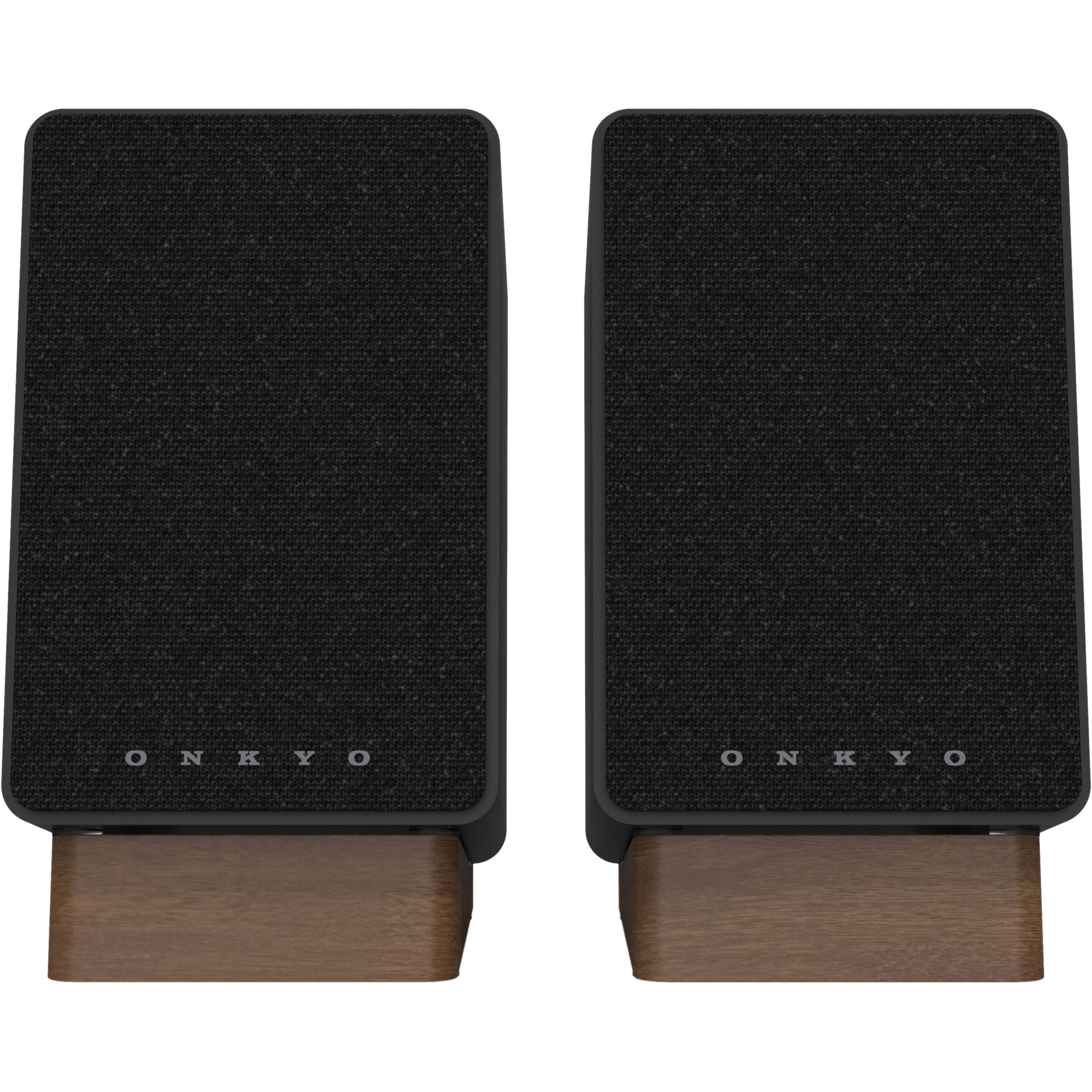 Onkyo GX-30ARC desktop speakers, in black, lifestyle setting