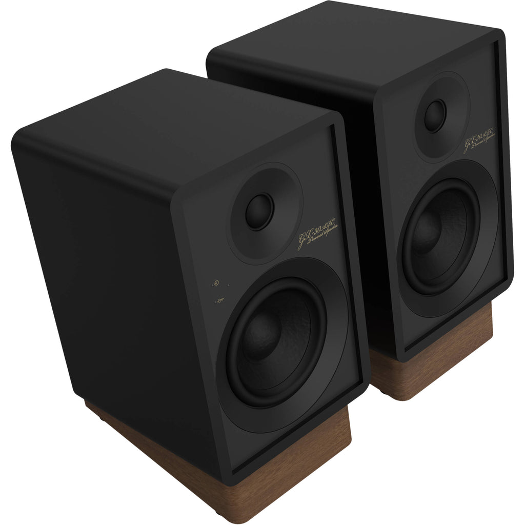 Onkyo GX-30ARC desktop speakers, in black, lifestyle setting
