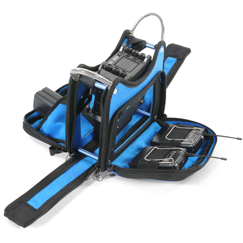 Orca Bags OR-268 microphone bag, open bag with recorder and transmitters.