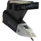 Ortofon OM Q.Bert turntable cartridge with stylus, designed for high-quality vinyl record playback.