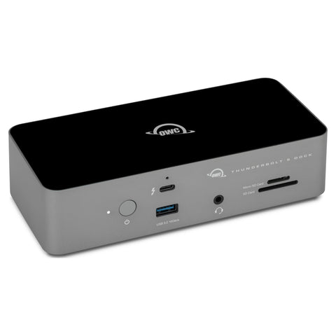 OWC Thunderbolt 5 Dock, front three-quarter view