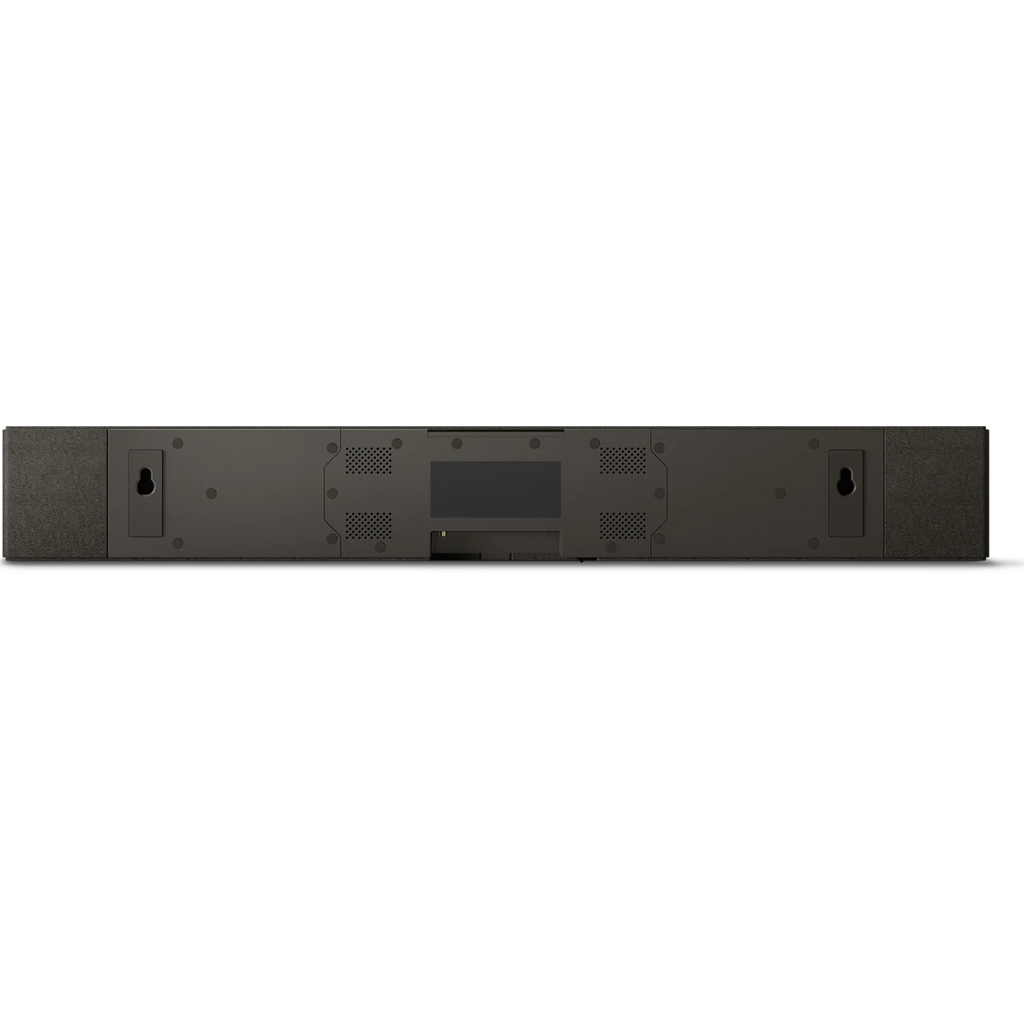KEF XIO soundbar with sleek design and multiple speaker drivers, ideal for enhancing TV audio quality.