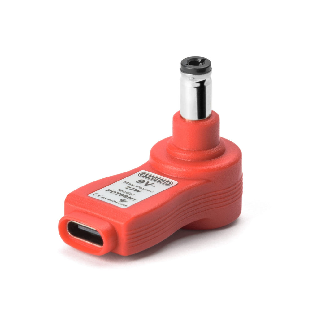 myVolts USB-C PD step-up tip with 9V negative center 2.1mm/2.5mm connector for portable charging and power upgrades