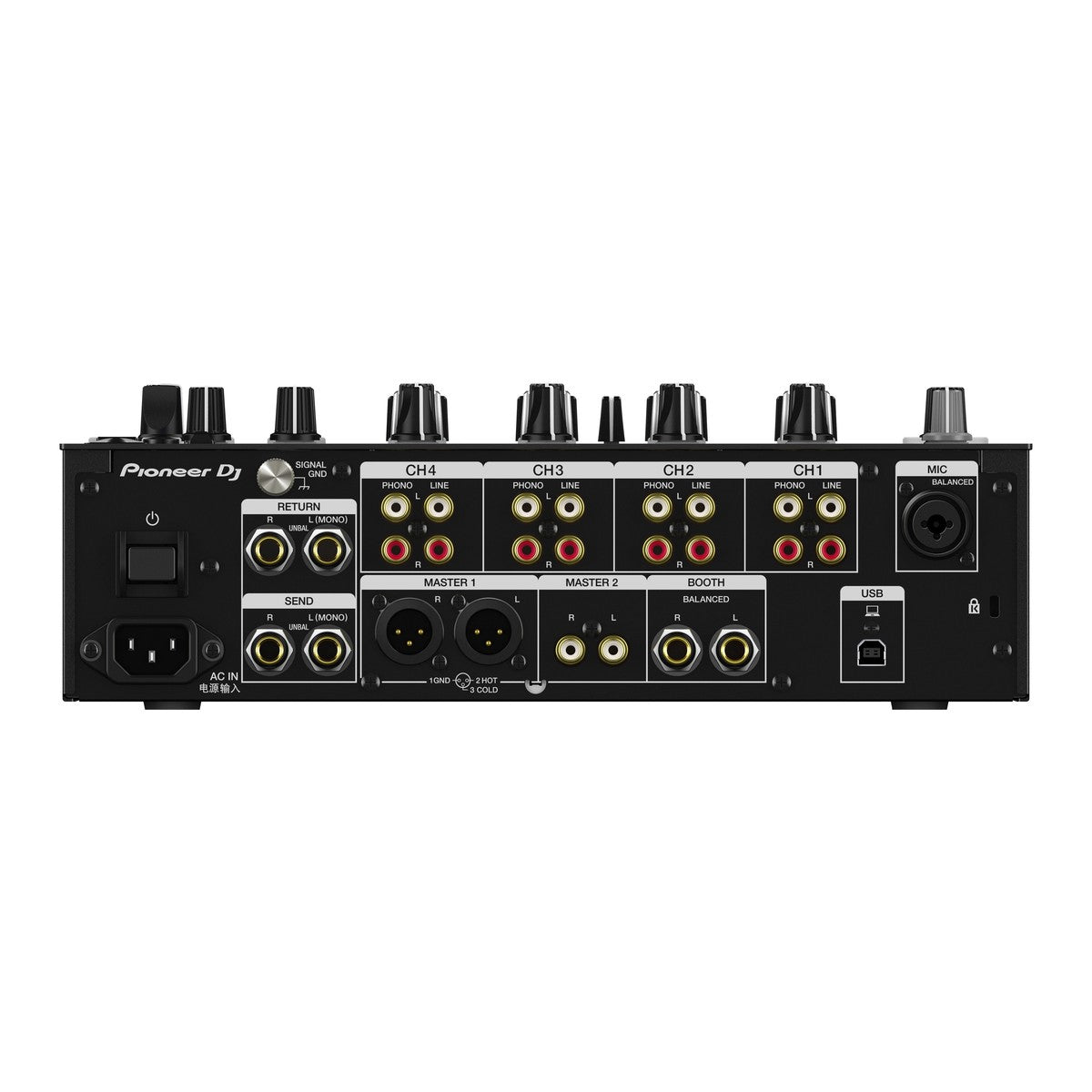 Pioneer DJ M-750MK2 dj mixers, close up