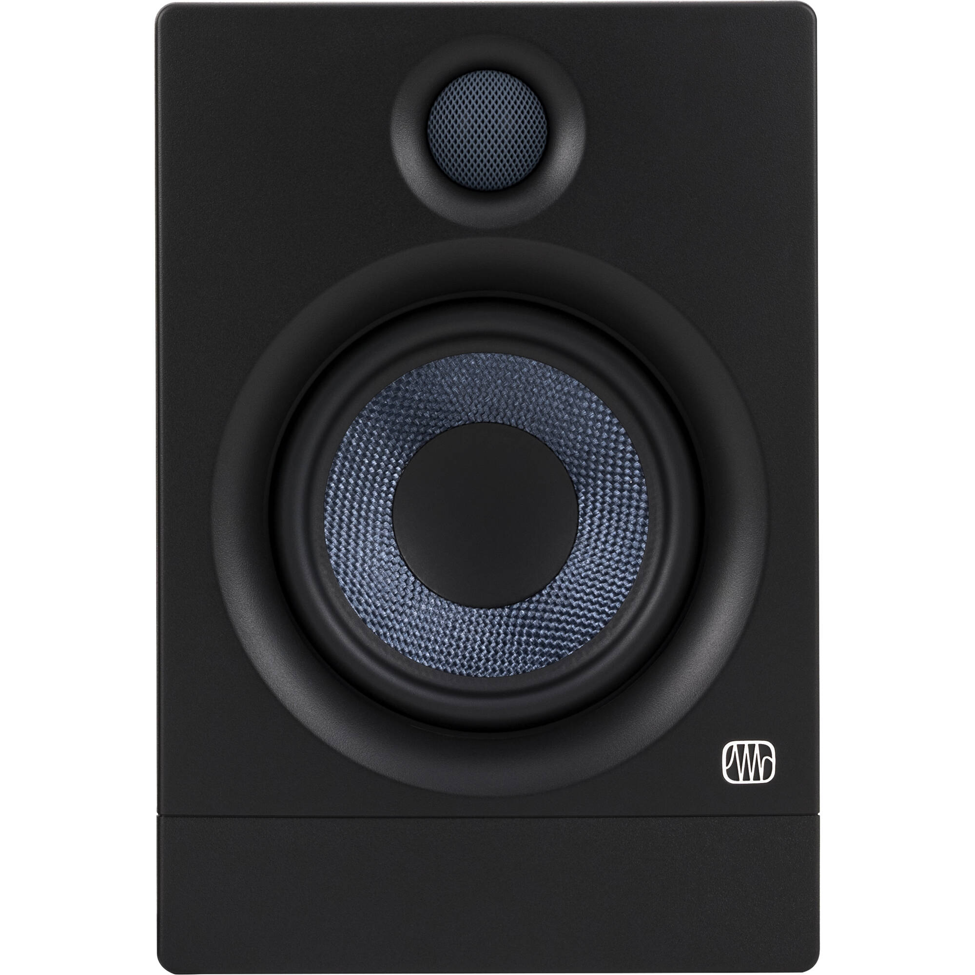 PreSonus Eris 5 BT 2nd Gen desktop monitors, front view in black
