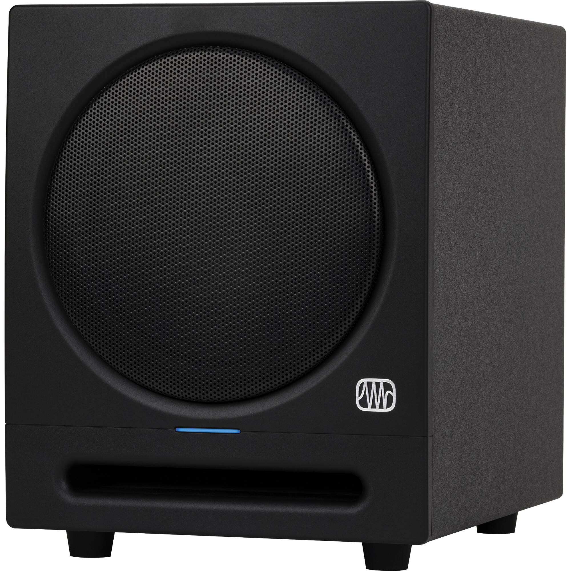 PreSonus Eris SUB 8 BT 2nd Gen subwoofer in black, rear view