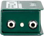 Radial Engineering ProDI DI box for professional audio signal conversion, shown from the left side in the image.