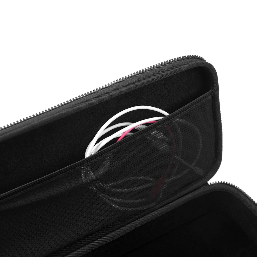 Analog Cases PULSE keyboard case for Arturia KeyStep and Native Instruments M32, showing padded black protective exterior.