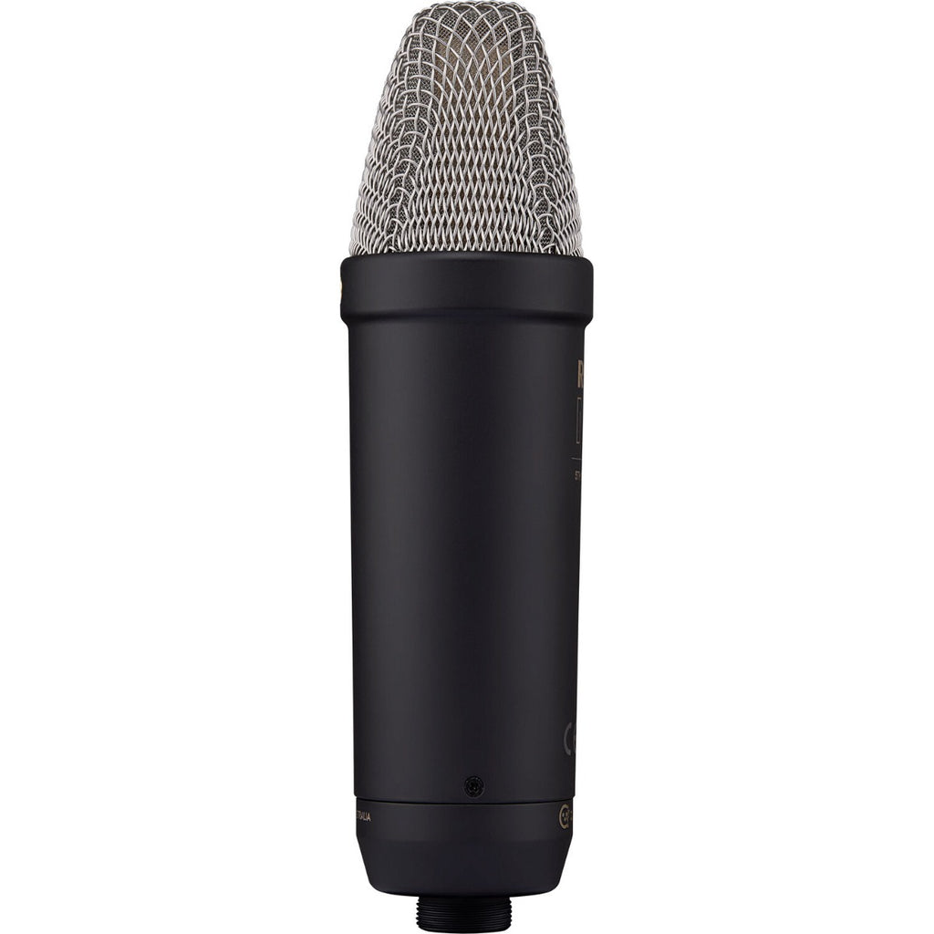 Rode NT1 GEN5 condenser microphone, black, top capsule view