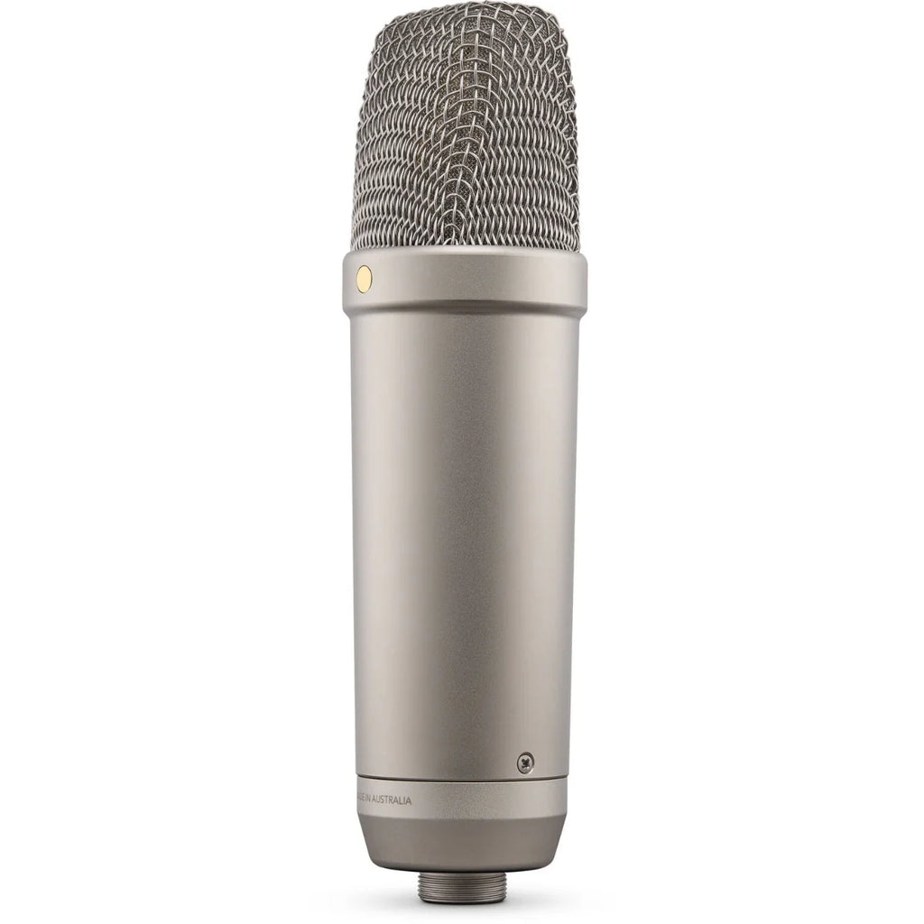Rode NT1 GEN5 condenser microphone, silver, front view