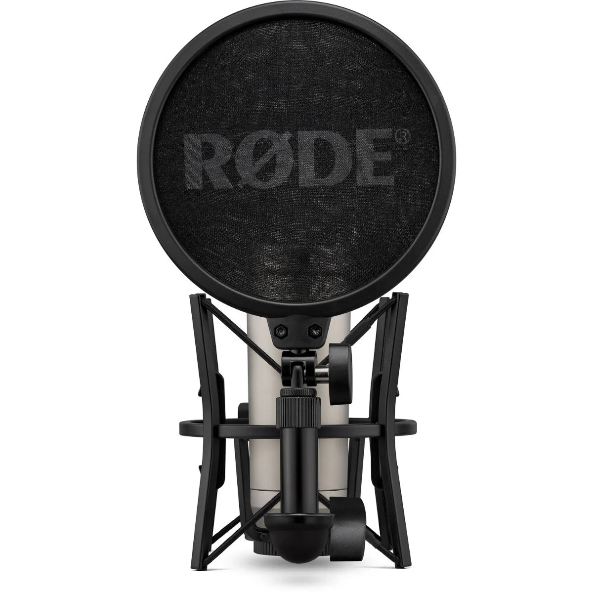 Rode NT1 GEN5 condenser microphone, silver in shock mount with pop filter and box