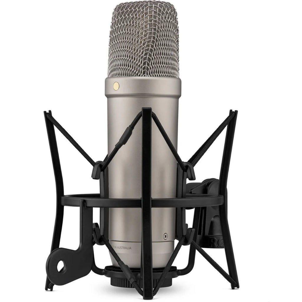 Rode NT1 GEN5 condenser microphone, silver in shock mount