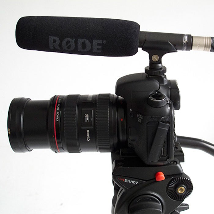 Rode NTG1 shotgun microphone with sleek design and durable construction, ideal for professional audio recording.