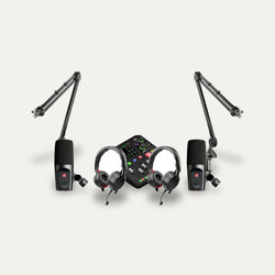 RODE RODECaster Duo + 2x sE DynaCaster DCM6 + 2x RODE PSA1 Two-Person Podcast Set – Console Colour Black