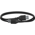Rode SC22 USB-C to USB-C cable, 0.3m, coiled black USB cable for charging and data transfer, shown on a white background.