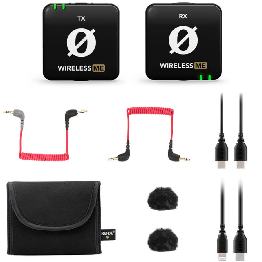 Rode Wireless ME creator wireless microphone systems, black lifestyle shot