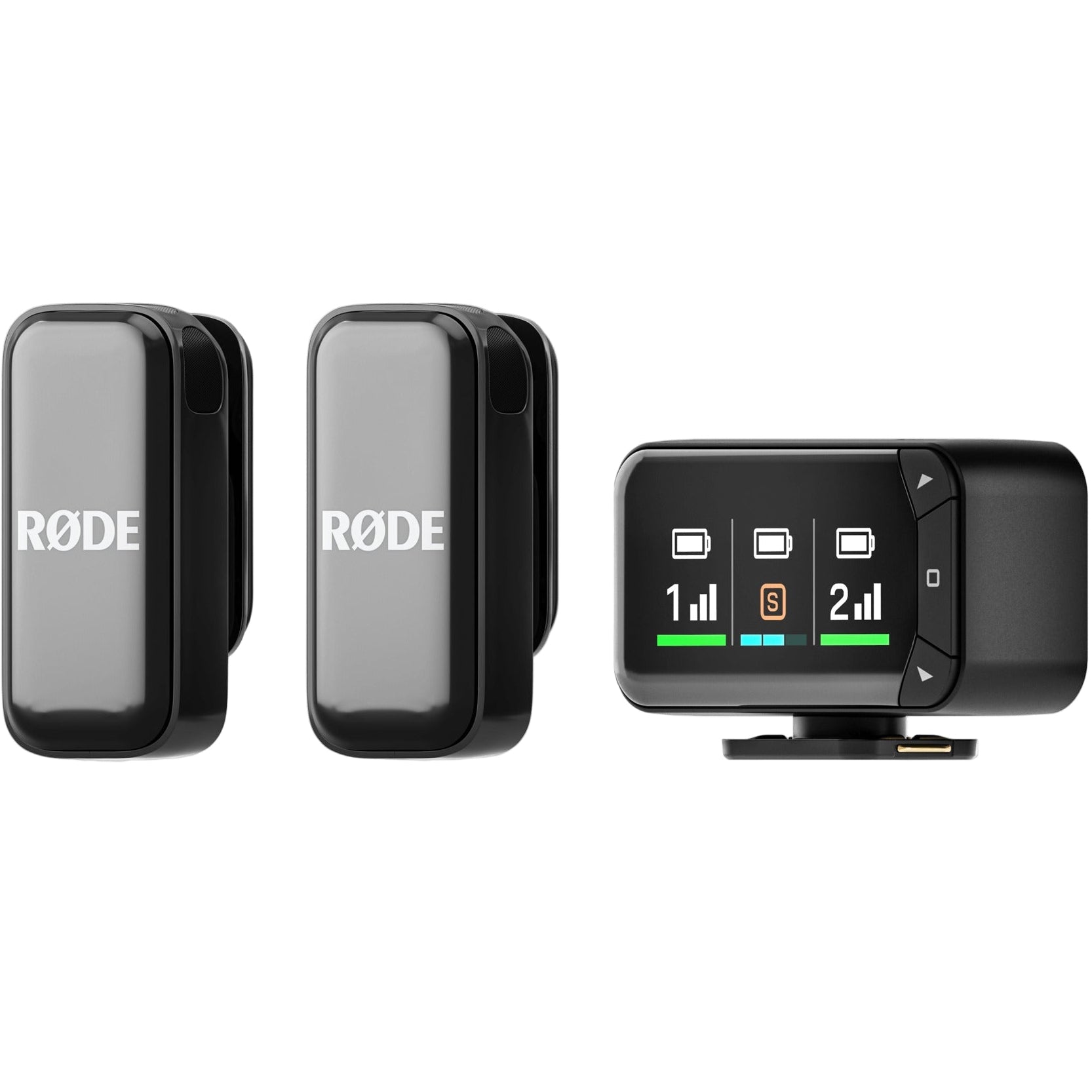 Rode Wireless Micro (Camera Kit), front view.