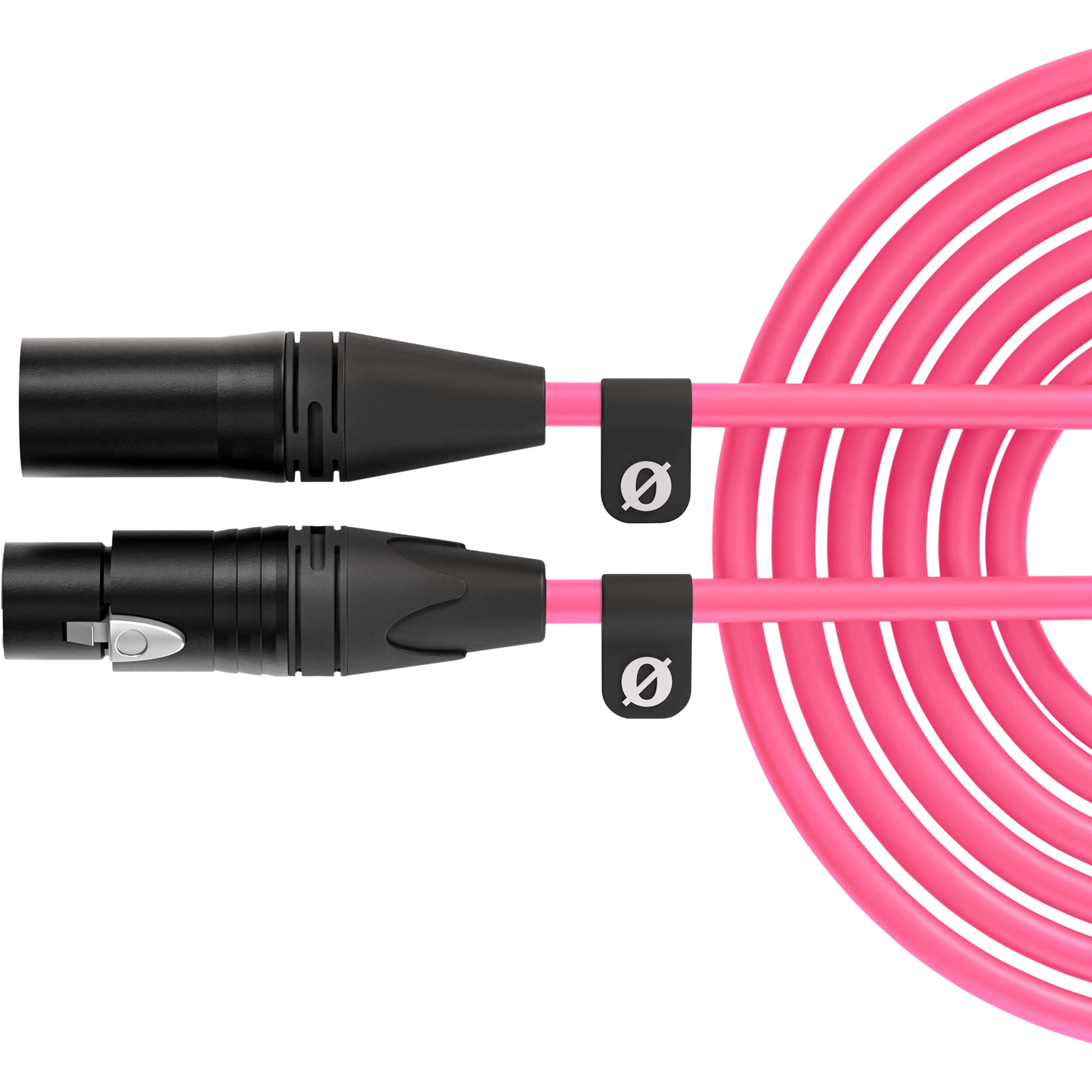 Rode XLR-Female to XLR-Male Cable, connectors close-up, black