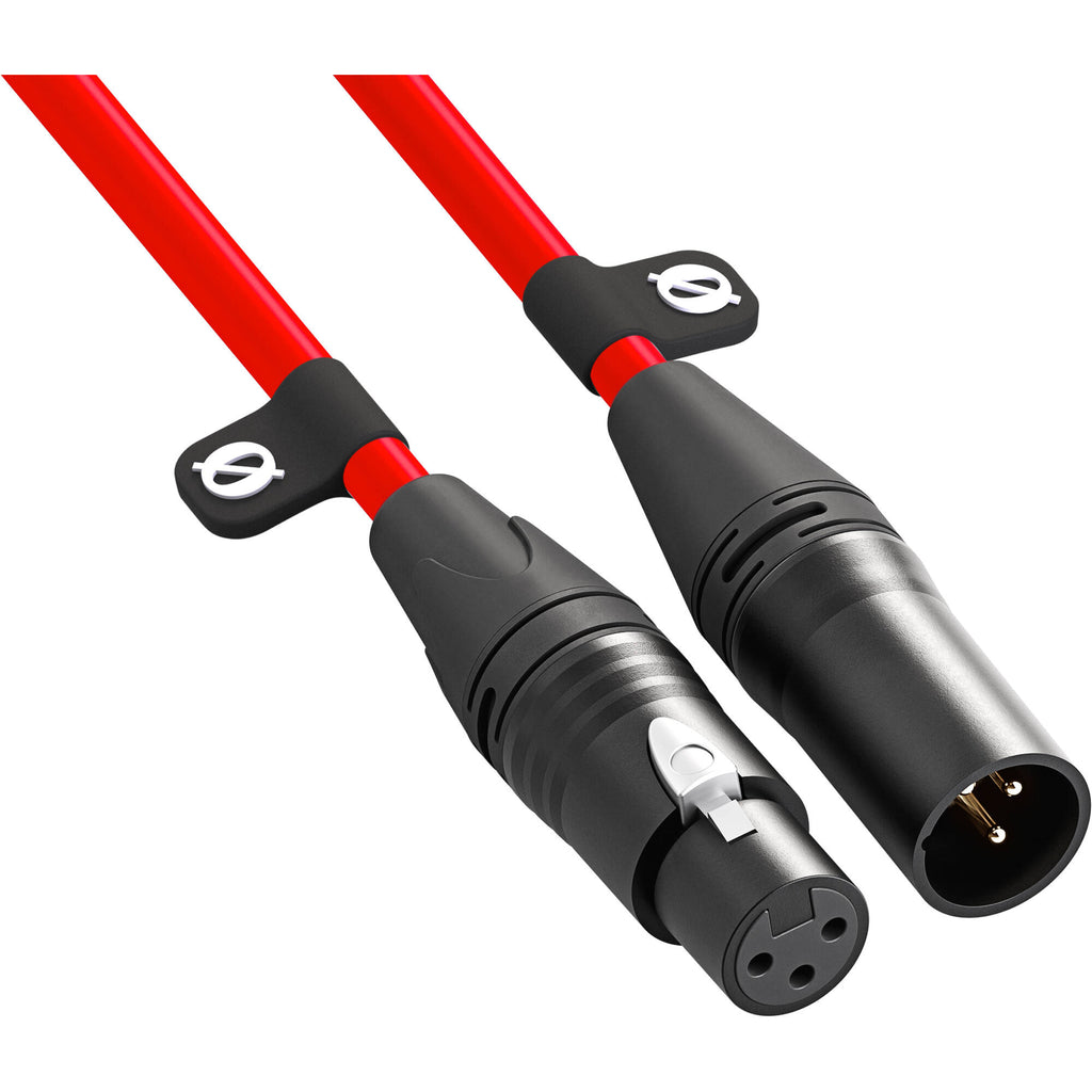Rode XLR-Female to XLR-Male Cable, connectors close-up, black