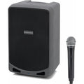Samson Expedition XP106w portable PA speaker with built-in handle and control panel, designed for clear sound and easy transport.