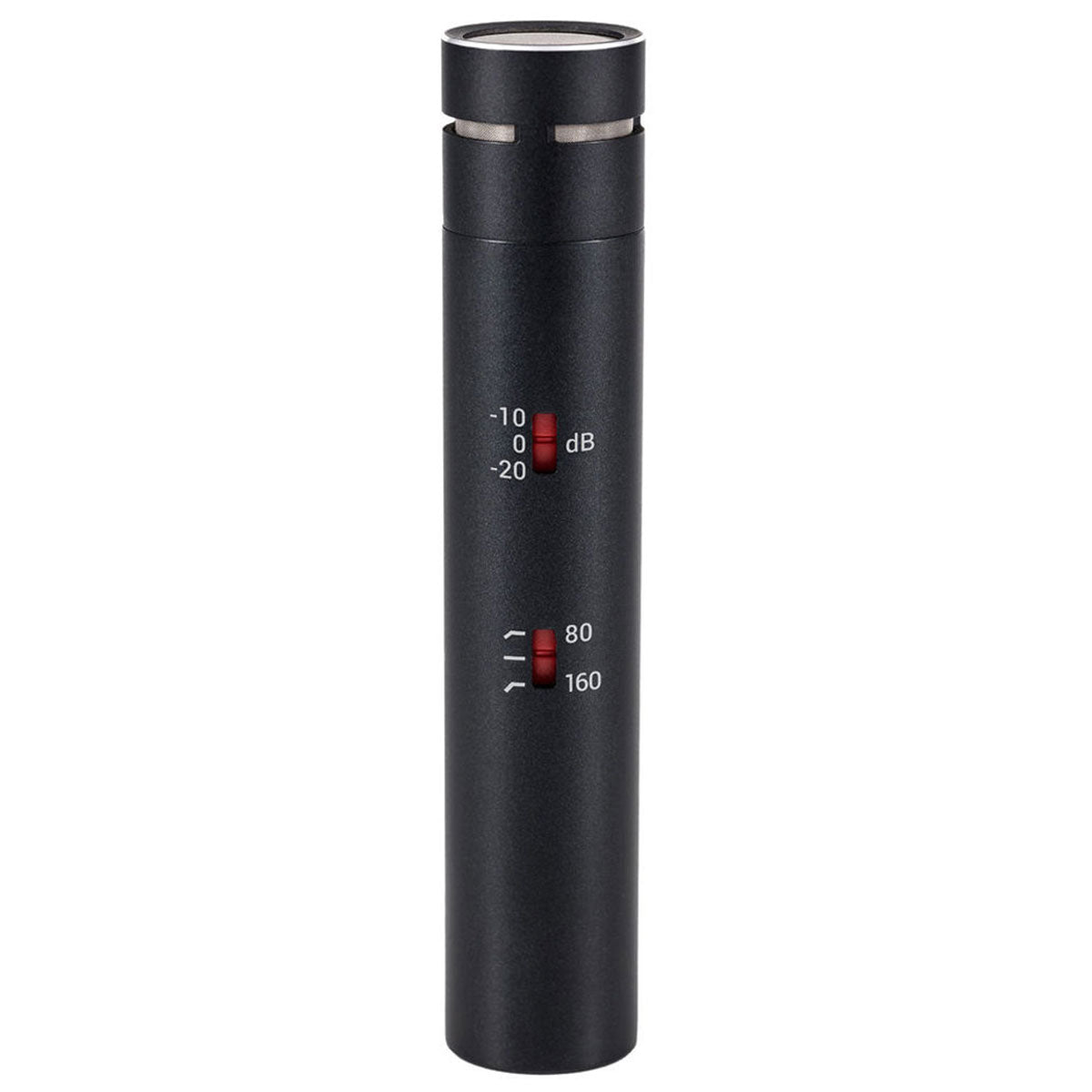 Pair of SE Electronics sE8 condenser microphones showing the sleek black design and stereo setup for professional audio recording.