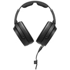 Back view of Sennheiser HD 480 Pro studio headphones showing padded headband and ear cups with cable connection.