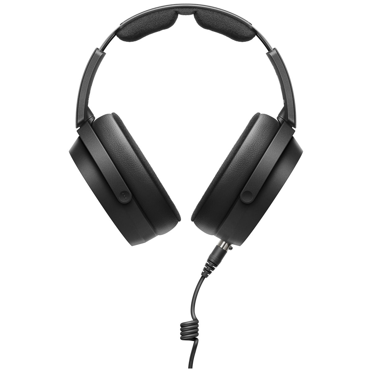 Back view of Sennheiser HD 480 Pro studio headphones showing padded headband and ear cups with cable connection.