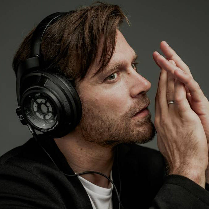 Sennheiser HD 820 open-back audiophile headphones with sleek black design and high-quality ear cups for premium sound.