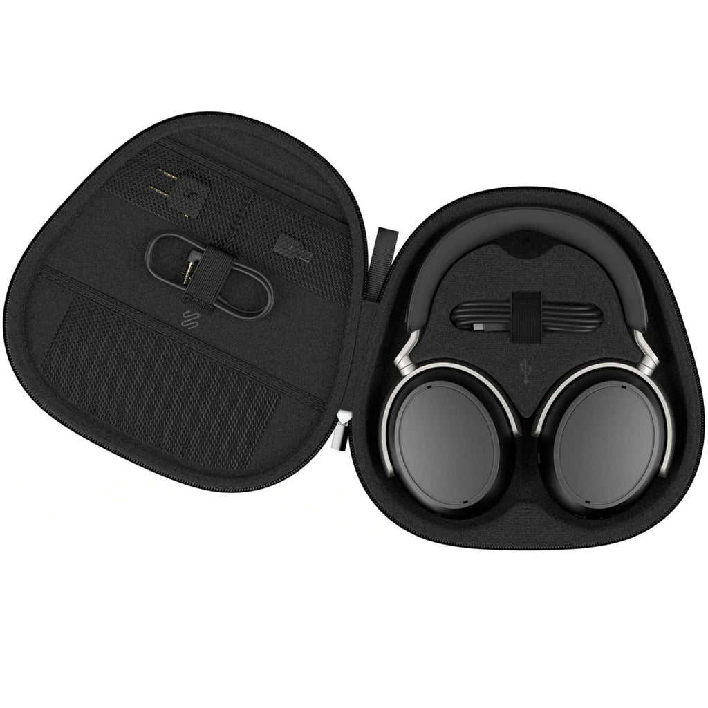 Sennheiser HDB 630 wireless headphones, in black, with case