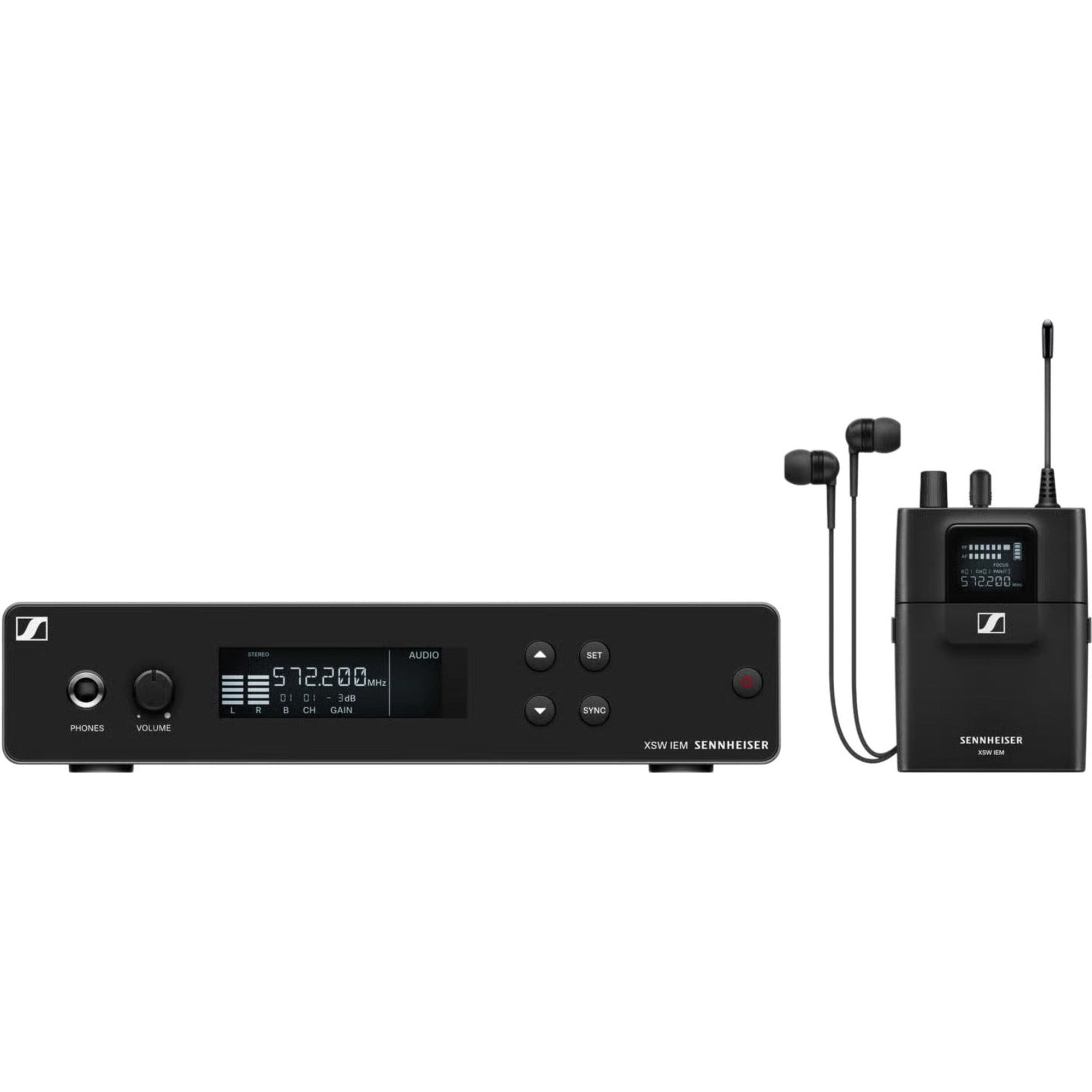 Sennheiser XSW IEM Set (B) wireless in-ear monitor system with microphones and receiver for professional audio use