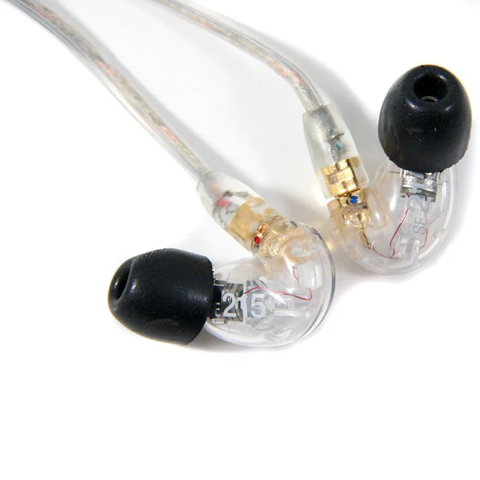 Shure SE215 wired in-ear headphones, in red