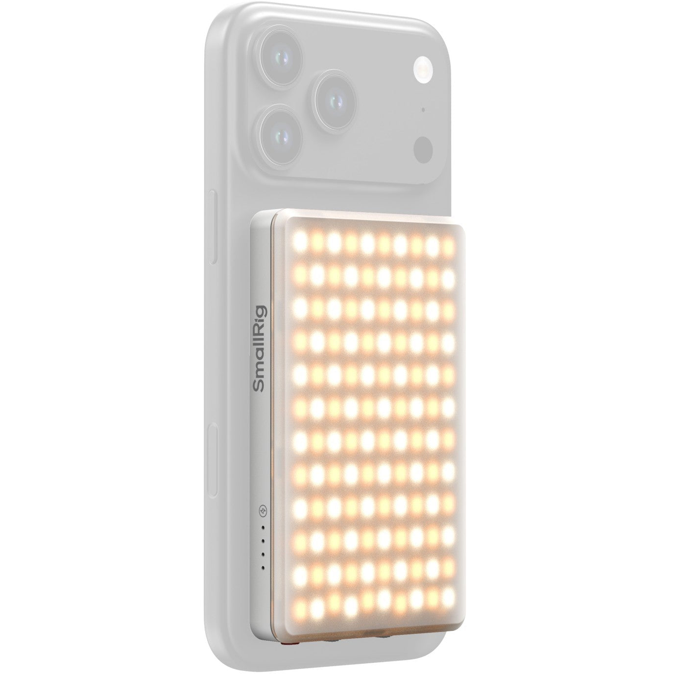 SmallRig M3 Attachable Mobile Phone LED Video Light with Clip, detail view.