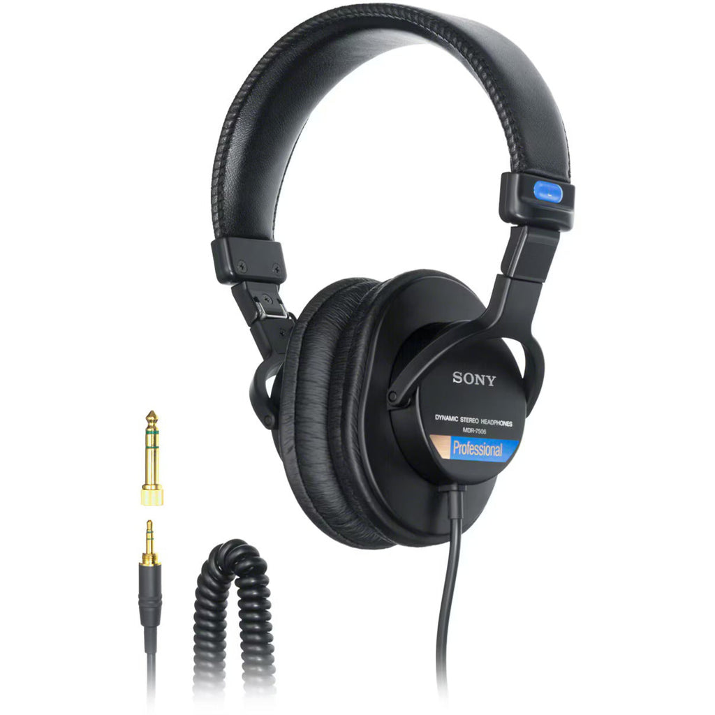 Sony MDR-7506 studio headphones, in black