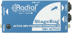 Top view of Radial Engineering StageBug SB-1 DI box showing input and output jacks and compact design.