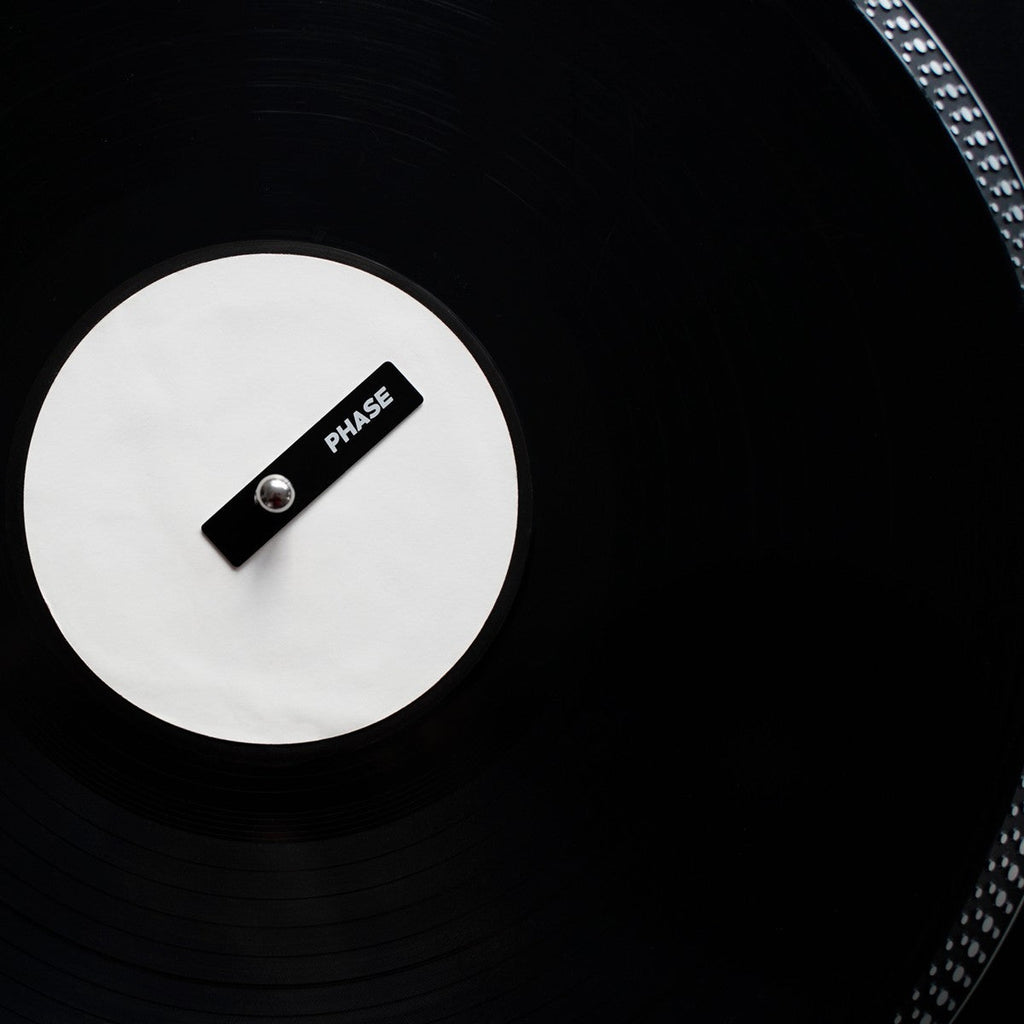 Phase Magnetic Sticker Pack for turntables, featuring vinyl-style magnetic stickers for turntable customization.
