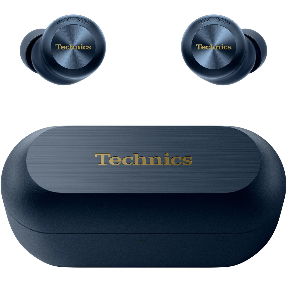 Technics EAH-AZ100 true wireless earbuds, in black, with charging case