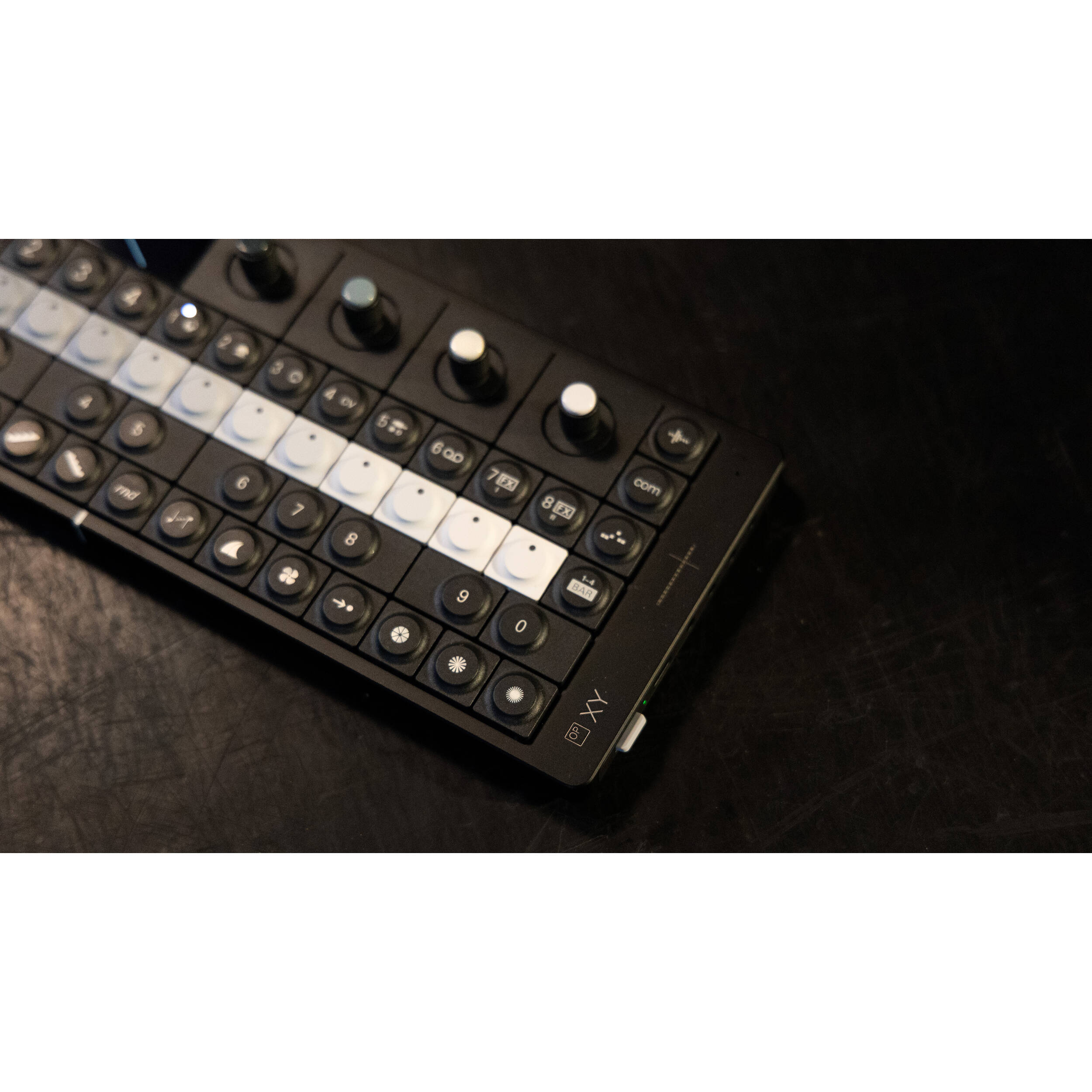 Teenage Engineering OP-XY synthesizer, angled view